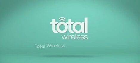 Image: Logo of Total Wireless displayed on a green background with the text "Total Wireless" below the stylized brand name. -- D.C. Douglas