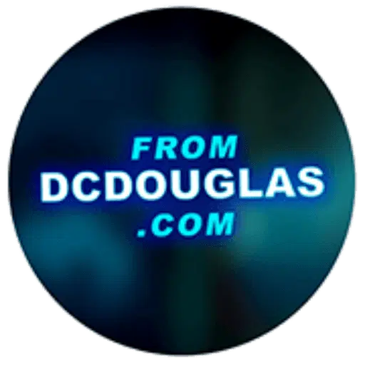 The logo for actor and voice over talent DC Douglas' official website.