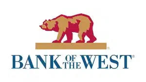 Voice Over: Radio, Streaming, &Amp; Podcast Commercials | D.c. Douglas Logo of Bank of the West featuring a bear and the bank's name in blue text.