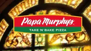 Voice Over: Radio, Streaming, &Amp; Podcast Commercials | D.c. Douglas Logo of Papa Murphy's Take 'N' Bake Pizza featuring colorful stained glass background.