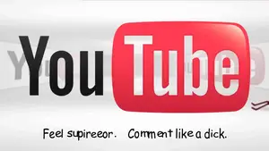 Gadfly: Breaking News &Amp; Tweaked Nipples | D.c. Douglas YouTube logo with the text 'Feel supireor. Comment like a dick.' below it.