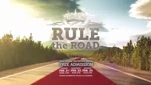Voice Over: Radio, Streaming, &Amp; Podcast Commercials | D.c. Douglas Promotional graphic featuring the text 'Rule the Road' over an image of a road and trees.