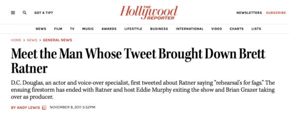 dc douglas brett ratner hollywood reporter