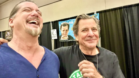 DC Douglas with Battlestar Galactica's Dirk Benedict.