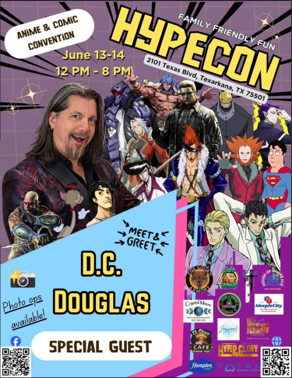 DC Douglas Appearing at HypeCon in Texarkana | D.C. Douglas DC Douglas Texarkana 2026